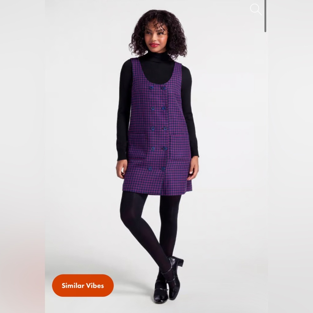 ModCloth Plaid pinafore dress 2X - NWT!